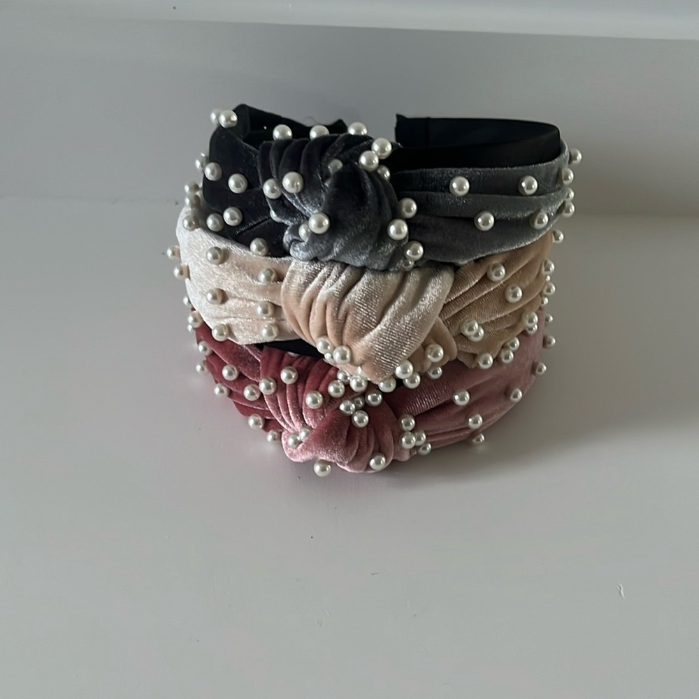 3 beaded headbands